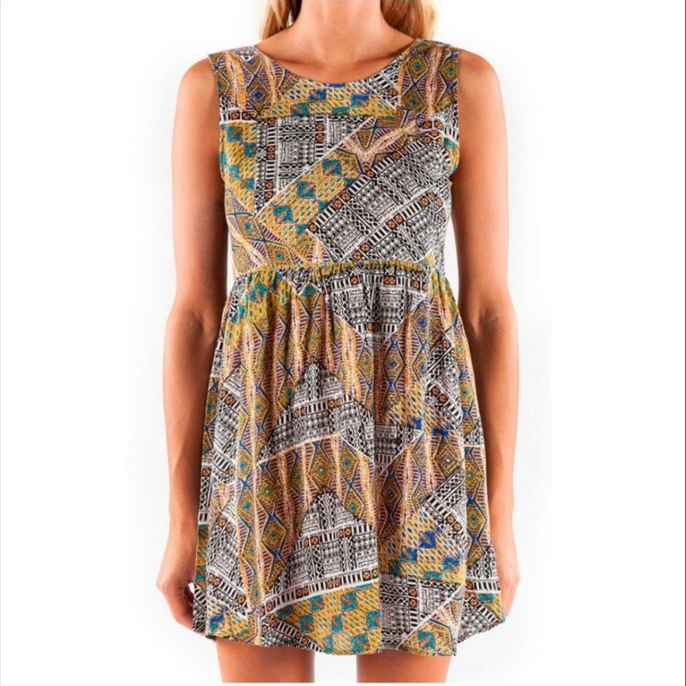 Element Tribal Print Babydoll Dress